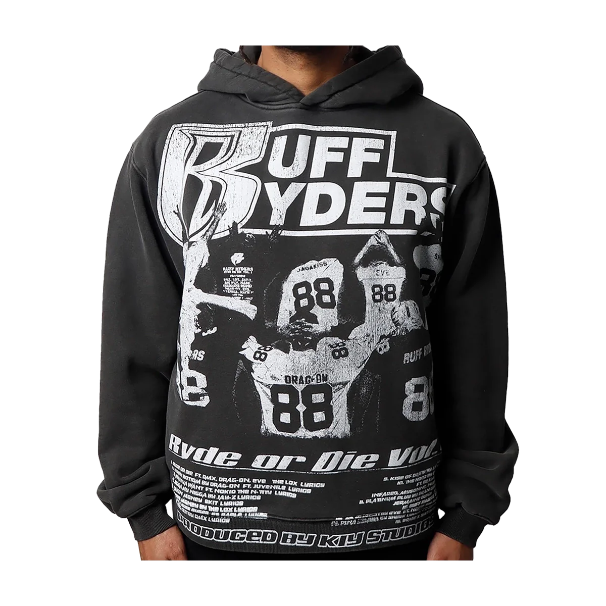 KIY Studios X Ruff Ryders "Ride or Die Vol.1" Black Hoodie