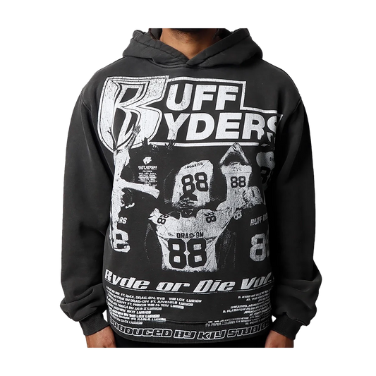 KIY Studios X Ruff Ryders "Ride or Die Vol.1" Black Hoodie