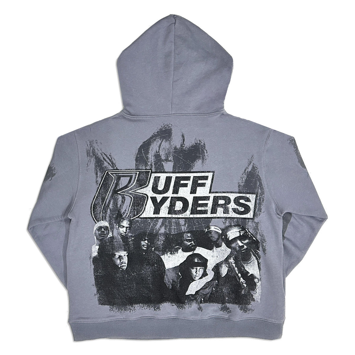 KIY Studios X Ruff Ryders "Double R Classic" Gray Hoodie