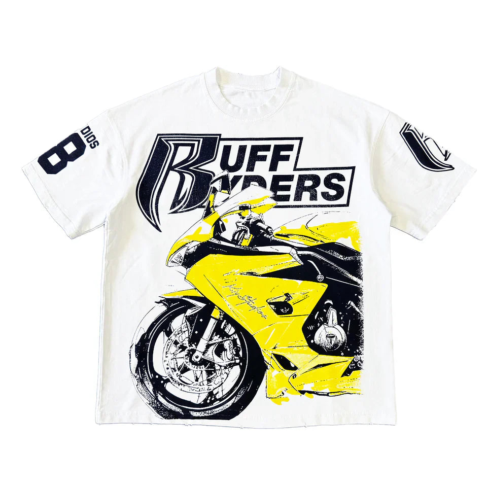 KIY Studios X Ruff Ryders "Street Bike Vol.2" White Tee