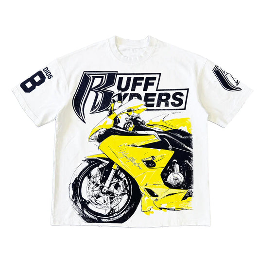 KIY Studios X Ruff Ryders "Street Bike Vol.2" White Tee