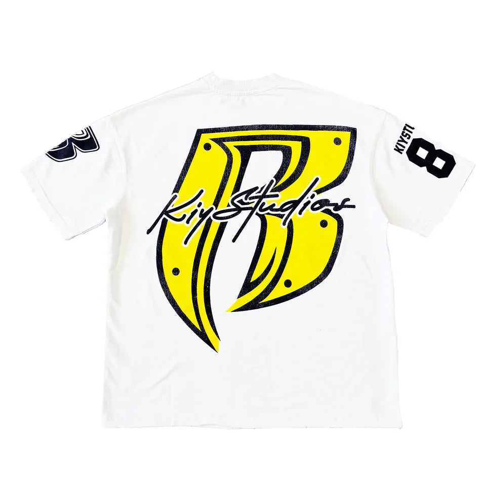 KIY Studios X Ruff Ryders "Street Bike Vol.2" White Tee